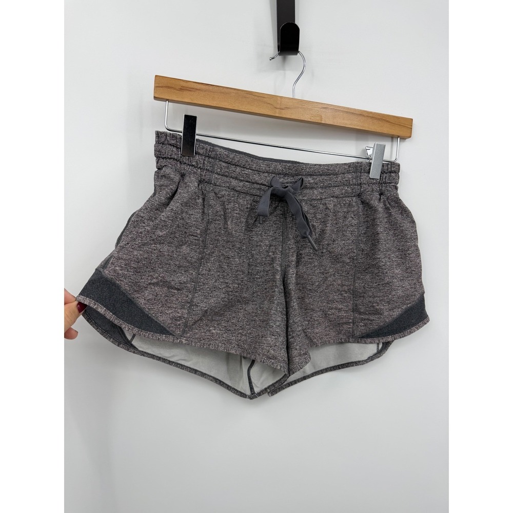 Lululemon hotty hot Short Women 6‎ 3.5" heather lux gray multi Athletic Running